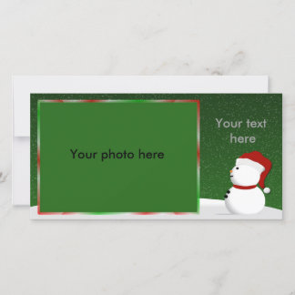 Tarjeta Festiva Muñeco de nieve Photocard