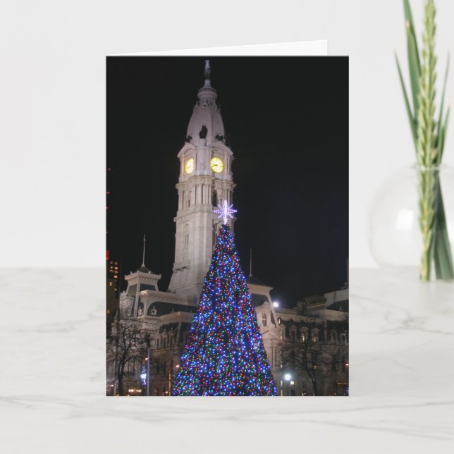 Tarjeta Festiva Municipalidad de Filadelfia en Navidades (Anverso)