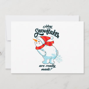 Tarjeta Festiva Muniendo Muñeco de Nieve Cómo se Hacen Realmente l