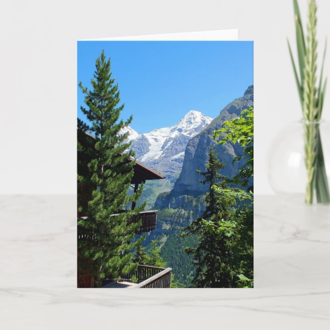 Tarjeta Festiva Murren en Suiza (Anverso)