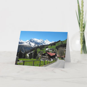 Tarjeta Festiva Murren, un pueblo alpino en Suiza