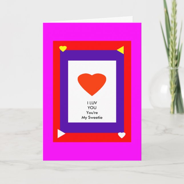 Tarjeta Festiva MUSEUM Zazzle Template 1 Valentine Card-1a (Anverso)