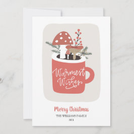Tarjeta Festiva Mushroom Warm Wiers Navidades