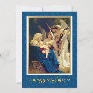 Tarjeta Festiva Música Clásica de Ángeles de la Natividad "Feliz N