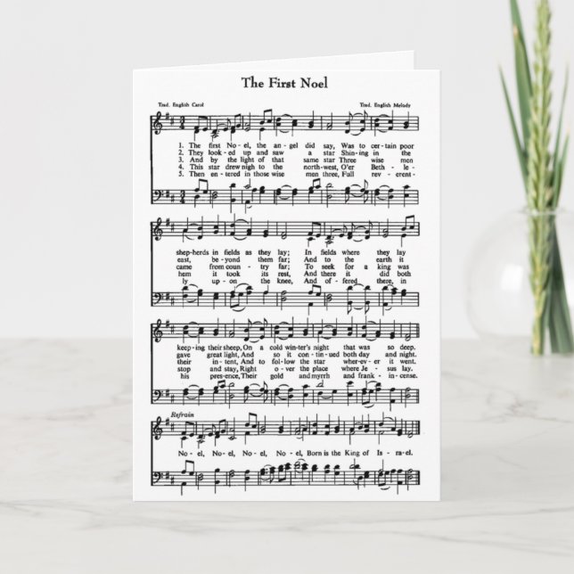 Tarjeta Festiva Música de hoja (Anverso)
