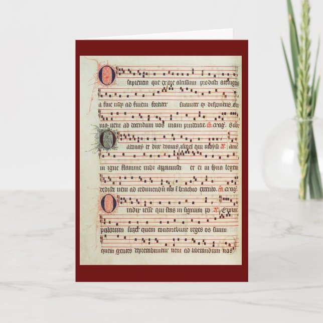 Tarjeta Festiva Música de O Sapientia (Anverso)