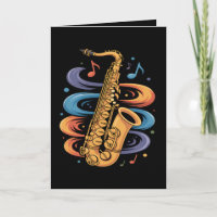 Música de Saxofón Colorida Flujo Instrumento de Ja