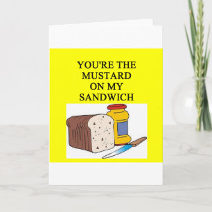 Tarjeta Festiva MUSTARD y sandwich lover