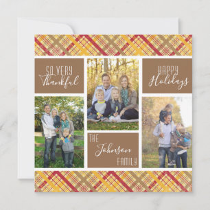 Tarjeta Festiva Muy Agradecido Día de Acción de Gracias Collage de