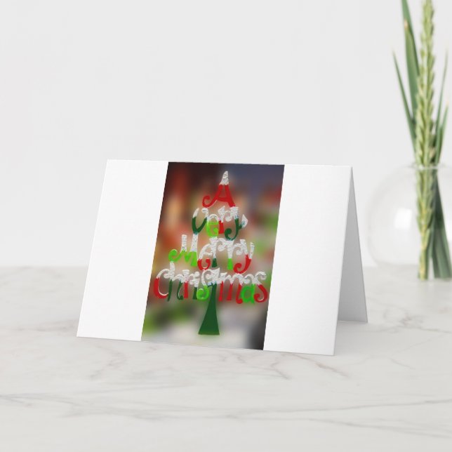 Tarjeta Festiva muy alegres navidades (Anverso)