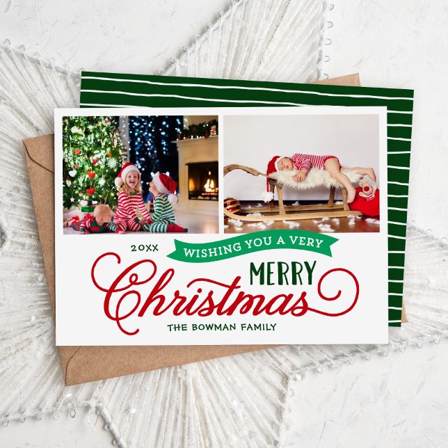 Tarjeta Festiva Muy Feliz Guión navideño 2 Foto (Subido por el creador)