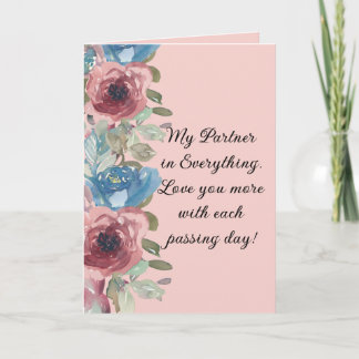 Tarjeta Festiva My Partner in Everything Anniversary Card