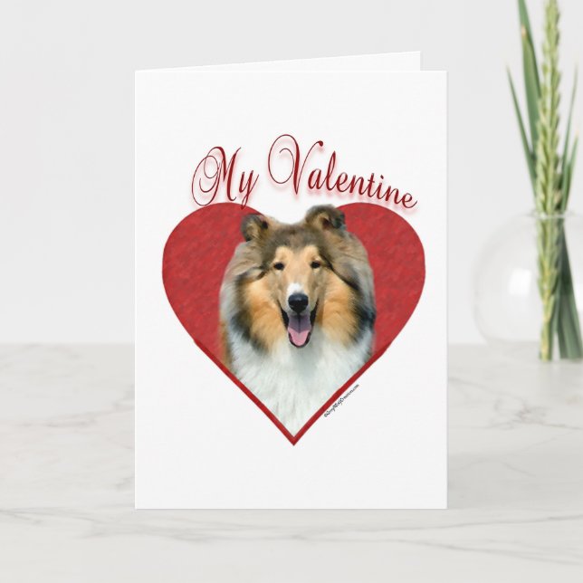 Tarjeta Festiva My Rough Collie Valentine (Anverso)