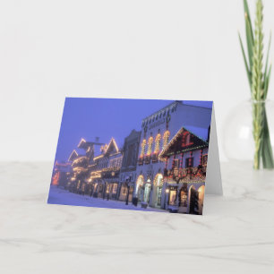 Tarjeta Festiva NA, los E.E.U.U., Washington, Leavenworth. Calle