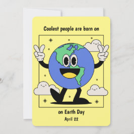 Tarjeta Festiva Nacido el 22 de abril como Personalizado del Día d