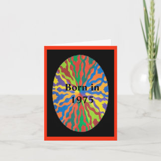 Tarjeta Festiva Nacido en 1975. Hechos divertidos de cumpleaños so
