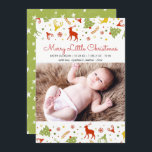 Tarjeta Festiva Nacido nuevo bebé primer bebé navideño precioso li<br><div class="desc">Nacido nuevo bebé primer bebé navideño lindo tarjeta de foto</div>