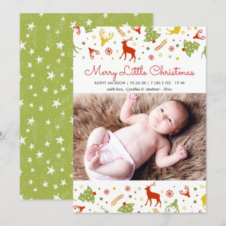 Tarjeta Festiva Nacido nuevo bebé primer bebé navideño precioso li