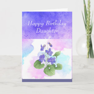 Tarjeta Festiva Nacimiento de hija Poema africano sobre la flor vi