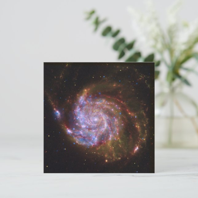 Tarjeta Festiva Nacimiento estelar en el volante: Galaxia M101 (Anverso de pie)