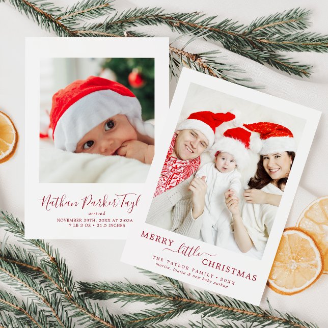 Tarjeta Festiva Nacimiento minimo de retrato de mora roja y Navida (Subido por el creador)