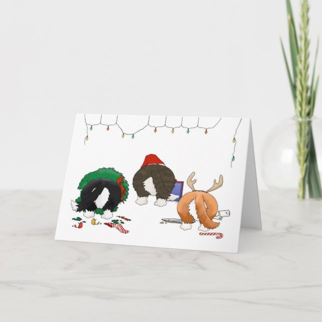 Tarjeta Festiva Nada Más Que Navidades De Corgi (Anverso)