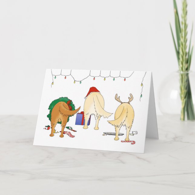 Tarjeta Festiva Nada Más Que Navidades De Oro (Anverso)