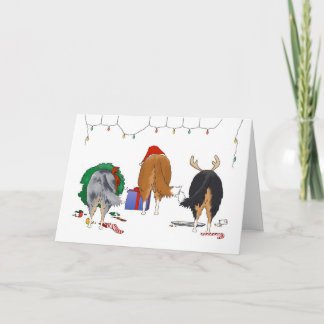 Tarjeta Festiva Nada, pero Navidades de Collie