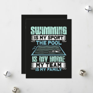 Tarjeta Festiva Nadar Es Mi Deporte La Piscina Es Mi Hogar