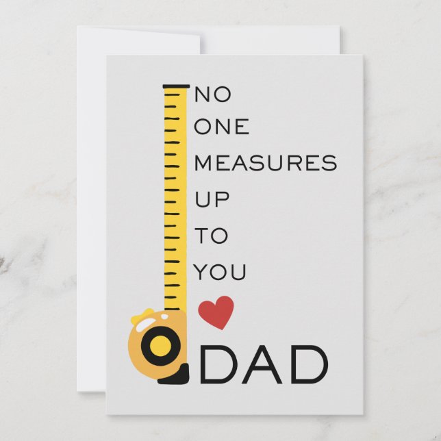 TARJETA FESTIVA NADIE MEDIDA HASTA TI PAPÁ (Anverso)
