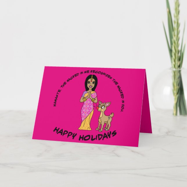 Tarjeta Festiva Namaste (Anverso)