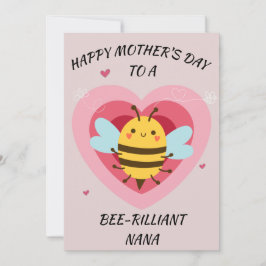 Tarjeta Festiva Nana bee-rresplandeciente