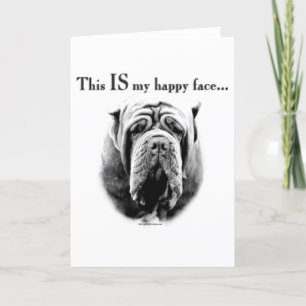 Tarjeta Festiva Napolitano Mastiff Happy Face