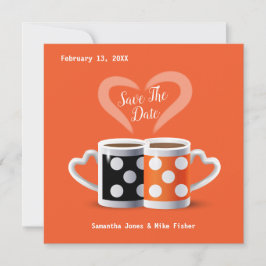 Tarjeta Festiva Naranja + color café negro o pertenecemos juntos