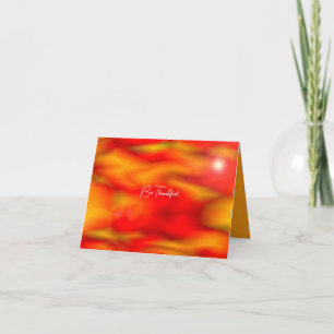 Tarjeta Festiva Naranja de cosecha y oro sea agradecido Minimalist
