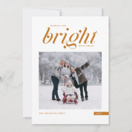 Tarjeta Festiva Naranja de escritura moderna brillante días antes