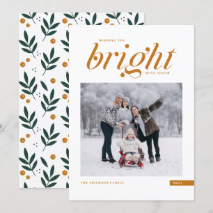 Tarjeta Festiva Naranja de escritura moderna brillante días antes