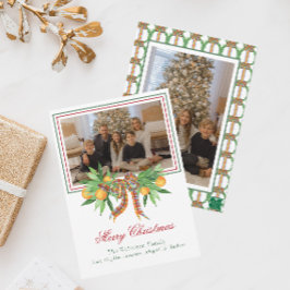 Tarjeta Festiva Naranjas acuáticos fotografian Bow Garland