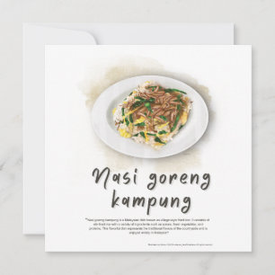 Tarjeta Festiva Nasi Goreng Fried Rice Malaysia