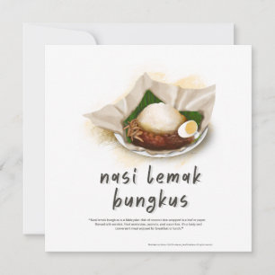 Tarjeta Festiva Nasi Lemak Bungkus Malasia