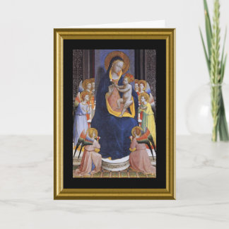 Tarjeta Festiva Natale de Buon - saludo Maria en italiano