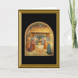 Tarjeta Festiva Natale de Buon - saludo Maria en italiano