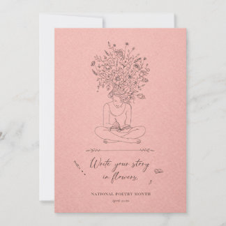 Tarjeta Festiva National Poetry Month Write Your Story