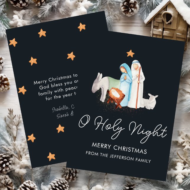 Tarjeta Festiva Natividad azul Navidades religiosos (Subido por el creador)