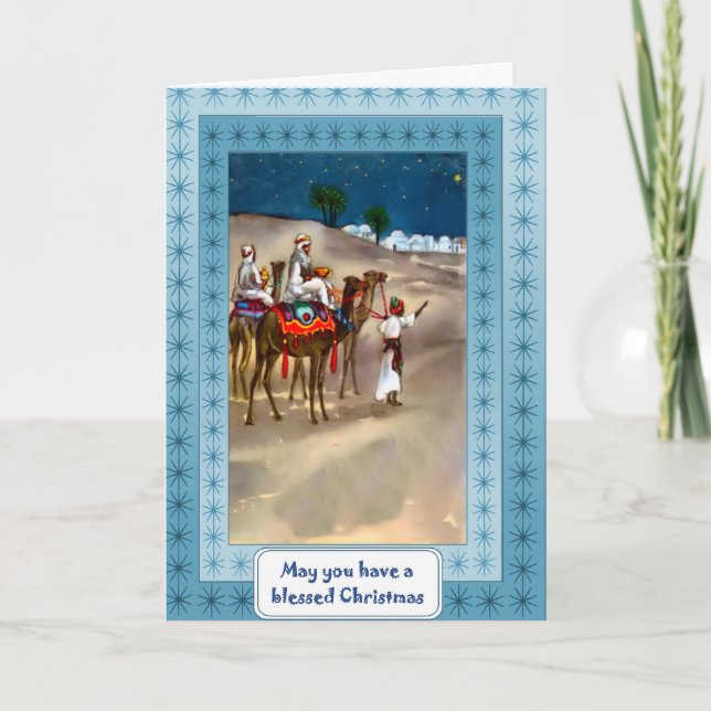 Tarjeta Festiva Natividad, carta de Navidades religiosos (Anverso)