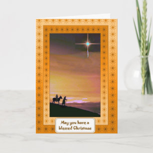 Tarjeta Festiva Natividad, carta de Navidades religiosos