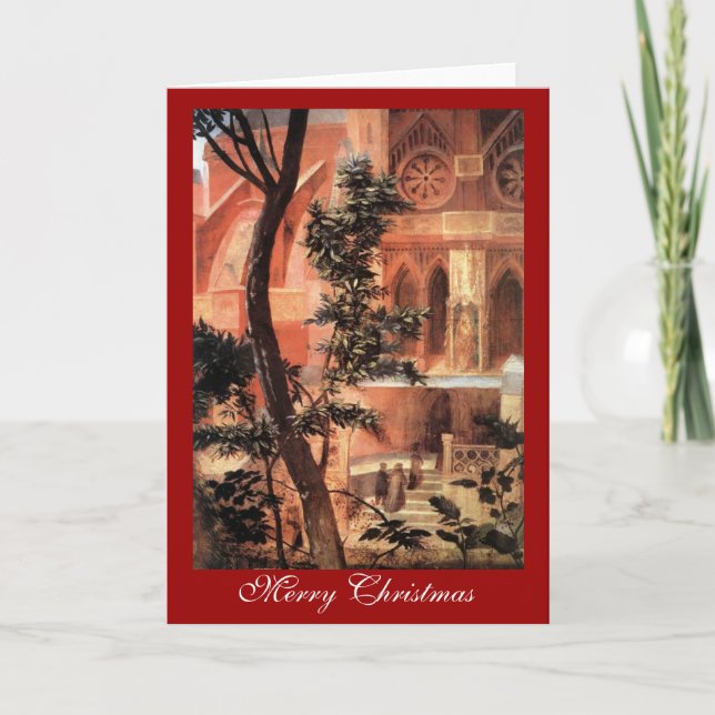 TARJETA FESTIVA NATIVIDAD CON LILLAS BLANCAS - MAGIA DE NAVIDADES (Anverso)