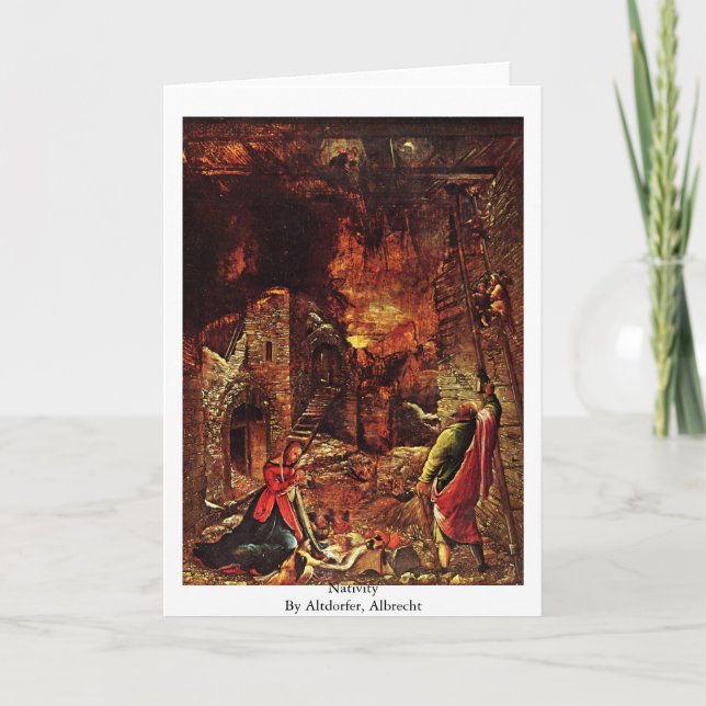 Tarjeta Festiva Natividad de Altdorfer, Albrecht (Anverso)