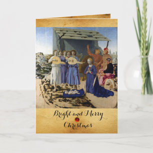 Tarjeta Festiva NATIVIDAD DE JESÚS, ÁNGELES por PIERO DELLA FRANCE
