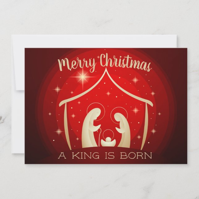 Tarjeta Festiva Natividad de los navidades (Anverso)